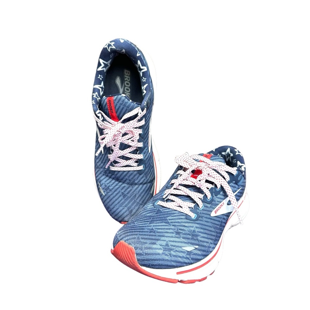 BROOKS RUNNING tennis shoes sneakers GHOST women’s 10 red white blue USA